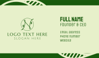 Natural Letter N Business Card Image Preview