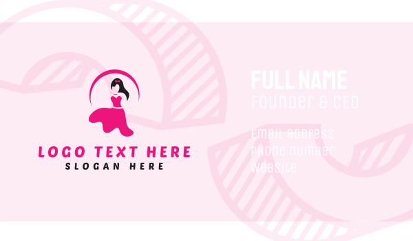 Pink Female Dress Business Card Design Image Preview