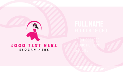 Pink Female Dress Business Card Image Preview