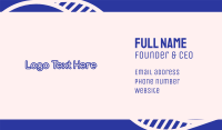 Purple Outline Text Business Card Design