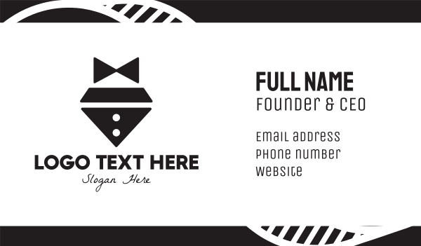 Diamond Bow Tie Business Card Design Image Preview