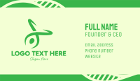 Green Yoga Instructor Business Card Image Preview