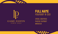 Golden Elegant Monogram L & P Business Card Image Preview
