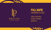 Golden Elegant Monogram L & P Business Card Image Preview