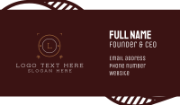 Brown Cricle Letter Business Card Preview