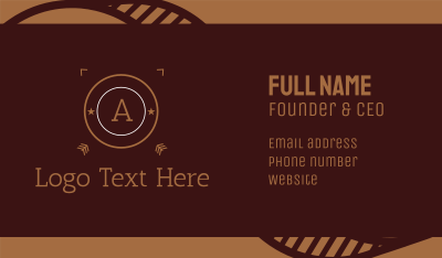 Brown Cricle Letter Business Card Image Preview