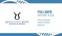 Abstract Blue Horns Business Card Image Preview