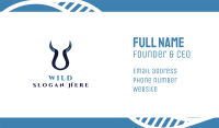 Abstract Blue Horns Business Card Image Preview