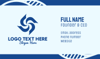 Spinning Blue Whirlpool  Business Card Image Preview