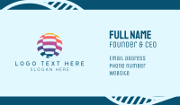 Colorful Global Company Business Card Image Preview
