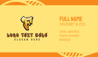 Orange Graffiti Letter F  Business Card Image Preview