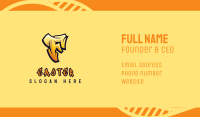 Orange Graffiti Letter F  Business Card Image Preview