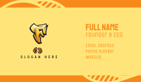 Orange Graffiti Letter F  Business Card Image Preview
