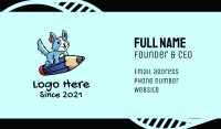 Pencil Dog Cartoon Business Card Design