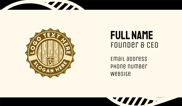 Vintage Beer Barrel Business Card Design Image Preview