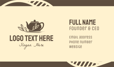 Brown Tea Pot Business Card Image Preview