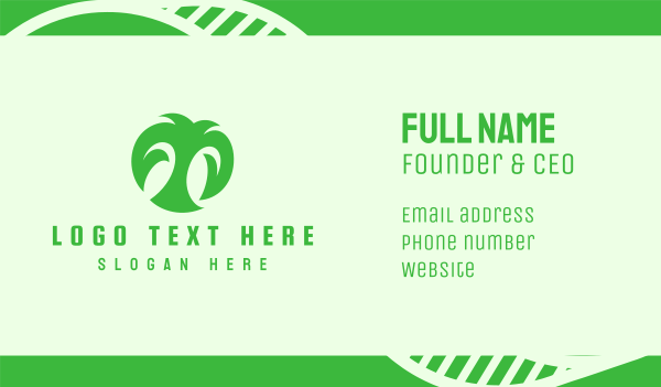 Green Organic Letter T Business Card Design Image Preview
