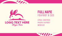 Pink Bunny Ears Business Card Design