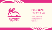 Pink Bunny Ears Business Card Image Preview