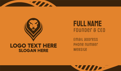 Location Lion Face Business Card