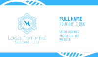 Frosty Snowflake Lettermark Business Card Image Preview