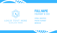 Frosty Snowflake Lettermark Business Card Preview