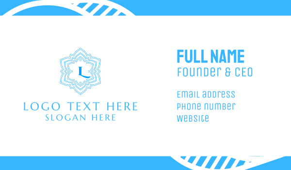 Frosty Snowflake Lettermark Business Card Design Image Preview