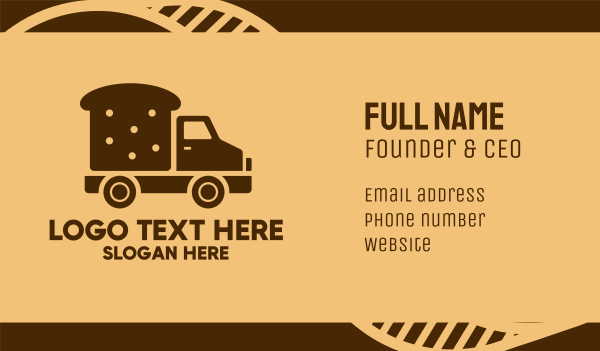 Bread Delivery Van Truck Business Card Design Image Preview