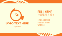 Orange Angry Duck Business Card Image Preview