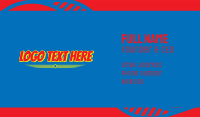 Bold Comic Superhero Wordmark Business Card Image Preview