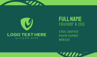 Green Leaf Shield Business Card Preview