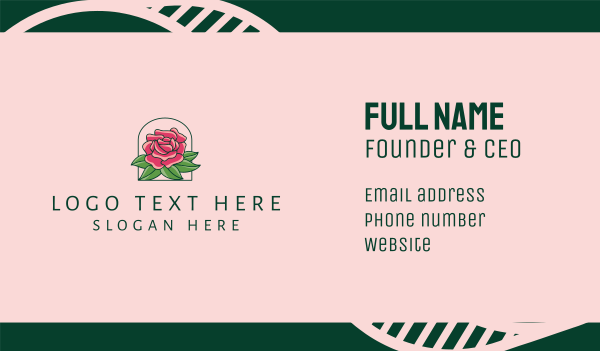 Rose Bloom Flower  Business Card Design Image Preview
