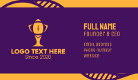 Gold Football Cup Business Card Design
