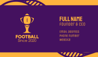Gold Football Cup Business Card Image Preview