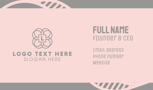 Minimalist Floral Lettermark Business Card Design Image Preview