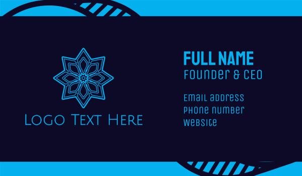 Blue Snowflake Business Card Design Image Preview