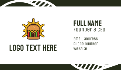 Hamburger Burger Shop Business Card Image Preview