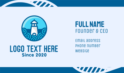 Coastal Marine Lighthouse Business Card