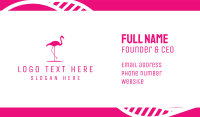 Pink Flamingo Silhouette Business Card Image Preview