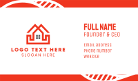 Red Duplex House Business Card Design