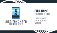 Seaside Lighthouse Business Card Image Preview