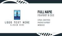 Seaside Lighthouse Business Card Preview