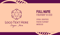 Purple Flower Hexagon Business Card Image Preview