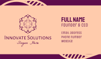 Purple Flower Hexagon Business Card Image Preview