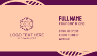 Purple Flower Hexagon Business Card Preview