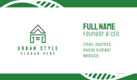 Grey Green House Business Card Design