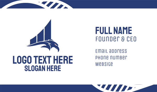 Blue Eagle Chart Business Card Design Image Preview