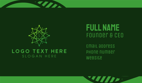 Green Mandala Star Business Card Design Image Preview