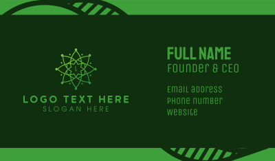 Green Mandala Star Business Card Image Preview