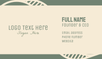 Green Spa Wordmark Business Card Design